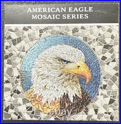 2024 1 Oz. 999 Silver American Eagle Mosaic Series Bald Eagle Colorized ASE /499