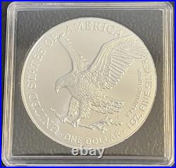 2024 1 Oz. 999 Silver American Silver Eagle Holographic WithColorized USA Flag