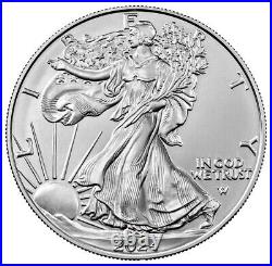 2024 1 oz American Silver Eagle Coin. 999 Fine BU (Lot of 100) Ships Fast
