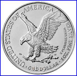 2024 1 oz American Silver Eagle Coin. 999 Fine BU (Lot of 100) Ships Fast