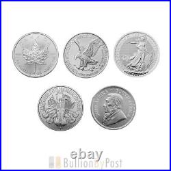 2024 1oz Silver Coin Set Britannia, Krugerrand, Philharmonic, Eagle, Maple