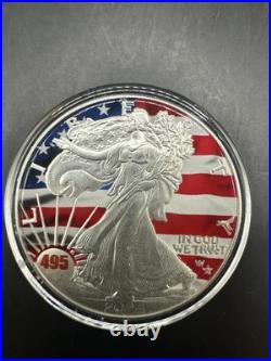 2024 American Flag Silver Eagle STAR PRIVY Colorized 1 oz Silver Coin 495/600 2024 American Flag Silver Eagle STAR PRIVY Colorized 1 oz Silver Coin 495/600