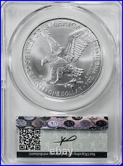 2024 American Silver Eagle CAC MS-70 2nd in Series Louis Palafoutas Signed