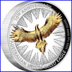 2024 Australia Wedge Tailed Eagle Gilt 1 oz Silver NGC PF70 Ultra Cameo TOP POP