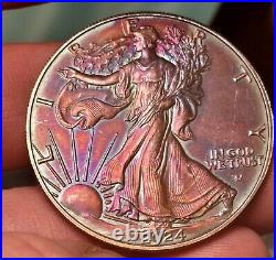 2024 Monster Toned 1 OZ American Silver Eagle! Se41