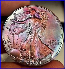 2024 Monster Toned 1 OZ American Silver Eagle! Se57