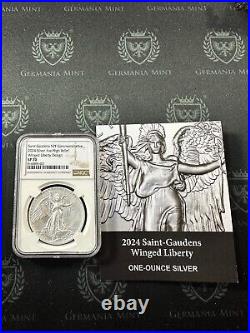 2024 NPF 1-oz Silver Saint-Gaudens Winged Liberty High Relief Medal NGC SP70