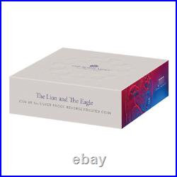 2024 The Lion and The Eagle UK 1oz REVERSE FROSTED Silver Proof Coin 2024 The Lion and The Eagle UK 1oz REVERSE FROSTED Silver Proof Coin