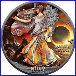 2024 USA American Silver Eagle 1 oz Silver Solar Eclipse Colored MIntage of 500 2024 USA American Silver Eagle 1 oz Silver Solar Eclipse Colored MIntage of 500