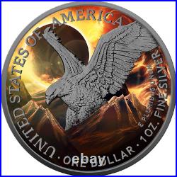 2024 USA American Silver Eagle 1 oz Silver Solar Eclipse Colored MIntage of 500 2024 USA American Silver Eagle 1 oz Silver Solar Eclipse Colored MIntage of 500