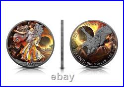 2024 USA American Silver Eagle 1 oz Silver Solar Eclipse Colored MIntage of 500 2024 USA American Silver Eagle 1 oz Silver Solar Eclipse Colored MIntage of 500