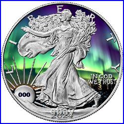 2024 US Silver Eagle Chromatics Solar Storms Edition Coin Colorized 1 oz Silver