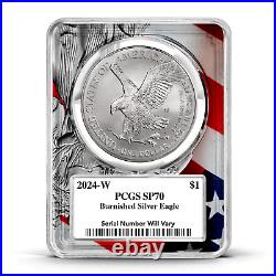 2024 U. S. Eagle Burnished 1 oz SilverCoin Ultrabreaks Heatwave PCGS SP 70