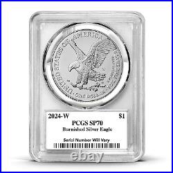 2024 U. S. Eagle Burnished 1 oz SilverCoin Ultrabreaks Heatwave PCGS SP 70