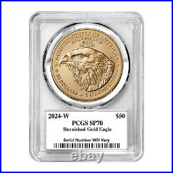 2024 U. S. Eagle Burnished 1 oz SilverCoin Ultrabreaks Heatwave PCGS SP 70