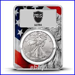 2024 U. S. Eagle Burnished 1 oz SilverCoin Ultrabreaks Heatwave PCGS SP 70