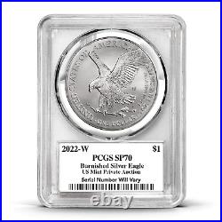 2024 U. S. Eagle Burnished 1 oz SilverCoin Ultrabreaks Heatwave PCGS SP 70