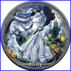 2024 U. S. Eagle Halloween Ghost Night Edition 1 oz Silver Coin 300 Mintage