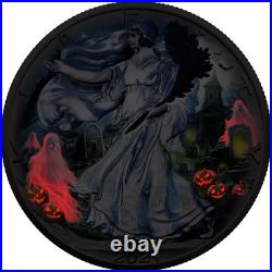 2024 U. S. Eagle Halloween Ghost Night Edition 1 oz Silver Coin 300 Mintage
