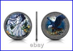 2024 U. S. Eagle Halloween Ghost Night Edition 1 oz Silver Coin 300 Mintage