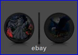 2024 U. S. Eagle Halloween Ghost Night Edition 1 oz Silver Coin 300 Mintage