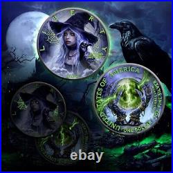 2024 U. S. Eagle Halloween Witch Spells Edition 1 oz Silver Coin 300 Mintage