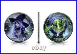 2024 U. S. Eagle Halloween Witch Spells Edition 1 oz Silver Coin 300 Mintage