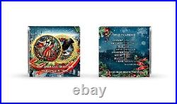 2024 U. S. Eagle Merry Christmas Edition 1 oz Silver Coin 24k Gold Gilt with Color