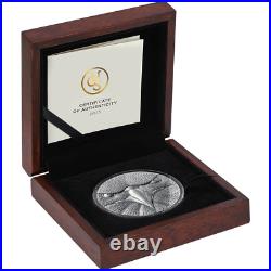 2024 United Crypto States Binary Eagle 2oz Silver Antiqued Coin