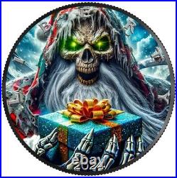 2024 United States American Eagle Christmas Reaper 1 oz Silver Colorized Coin 2024 United States American Eagle Christmas Reaper 1 oz Silver Colorized Coin
