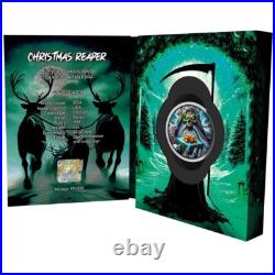 2024 United States American Eagle Christmas Reaper 1 oz Silver Colorized Coin 2024 United States American Eagle Christmas Reaper 1 oz Silver Colorized Coin