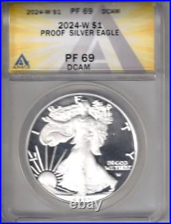 2024 West Point Proof Silver Eagle ANACS PF69 One Dollar Coin