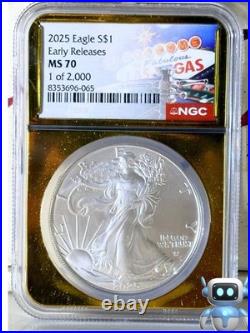 2025 ASE Early Releases MS70 1 of 2000 ALL GOLD VEGAS LABEL