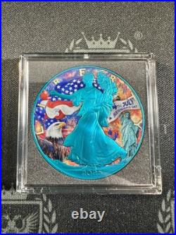 2025 American Silver Eagle 1 oz Independence Day Space Blue by Germania Mint 2025 American Silver Eagle 1 oz Independence Day Space Blue by Germania Mint