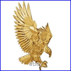 2025 Cameroon Steampunk Mech Eagle 2 oz Silver Coin Gild Steampunk Allegiance