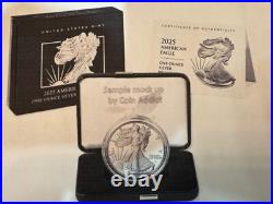 2025 W 1oz SILVER PROOF AMERICAN SILVER EAGLE. WITH OGP AND COA 2025 W 1oz SILVER PROOF AMERICAN SILVER EAGLE. WITH OGP AND COA