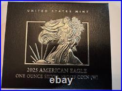2025 W 1oz SILVER PROOF AMERICAN SILVER EAGLE. WITH OGP AND COA 2025 W 1oz SILVER PROOF AMERICAN SILVER EAGLE. WITH OGP AND COA