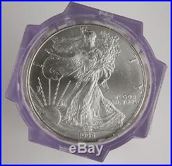 20X 1996 American Eagle 1 Oz 999 Silver Coin Sealed Roll by NGC GEM BU Key Date