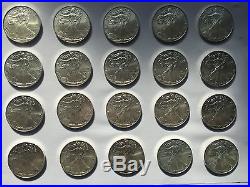 20 x 1oz Silver American Eagle Coins