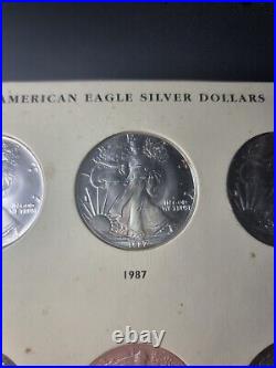 24-pc. 1986 2009 American Silver Eagle Complete Set BU in Album uncirculated