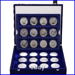 24 x 1oz 999 Silver Coin USA Liberty Eagle $1 Set 1986 2010 Boxed