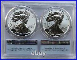 2-1 oz silver, US Eagles, First and Last, PCGS PR-70-Design Edition- Dual-slab 2-1 oz silver, US Eagles, First and Last, PCGS PR-70-Design Edition- Dual-slab