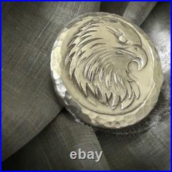 2 troy ounce, solid silver American Eagle round, handmade in Scotland 2 troy ounce, solid silver American Eagle round, handmade in Scotland