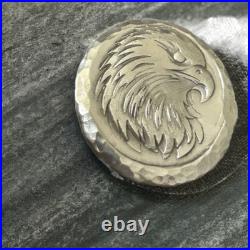 2 troy ounce, solid silver American Eagle round, handmade in Scotland 2 troy ounce, solid silver American Eagle round, handmade in Scotland