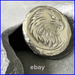 2 troy ounce, solid silver American Eagle round, handmade in Scotland 2 troy ounce, solid silver American Eagle round, handmade in Scotland