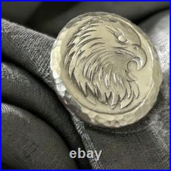 2 troy ounce, solid silver American Eagle round, handmade in Scotland 2 troy ounce, solid silver American Eagle round, handmade in Scotland