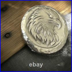 2 troy ounce, solid silver American Eagle round, handmade in Scotland 2 troy ounce, solid silver American Eagle round, handmade in Scotland