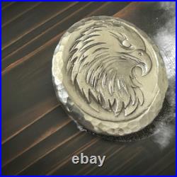 2 troy ounce, solid silver American Eagle round, handmade in Scotland 2 troy ounce, solid silver American Eagle round, handmade in Scotland