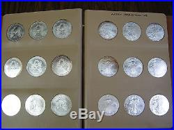 32 Coin Complete Set Silver American Eagle S In Dansco United States Dollars Unc