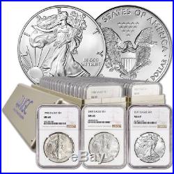 32-pc. 1986 2017 American Silver Eagle Complete Date Set NGC MS69 Large Label